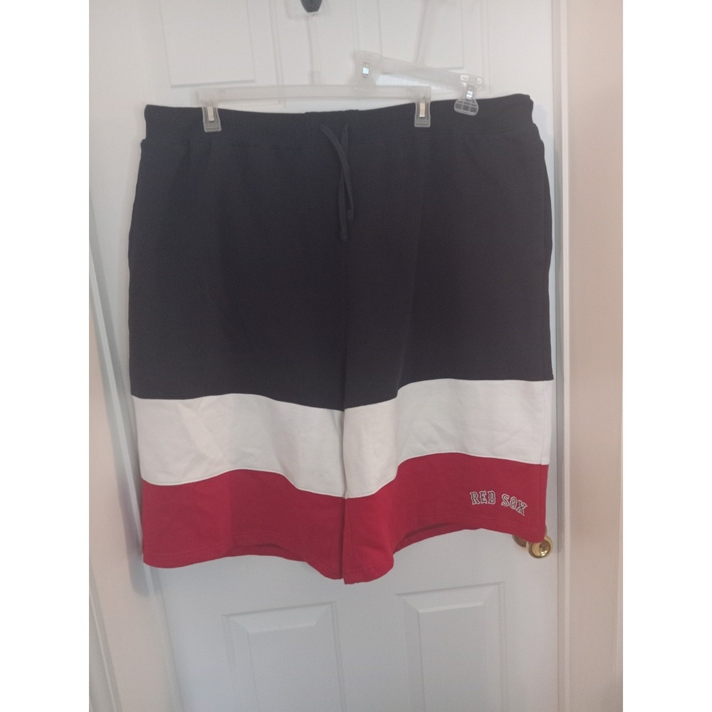 Boston Red Sox Men's Fanatics Athletic Shorts Navy Red Blue with Logo Size 4XLT